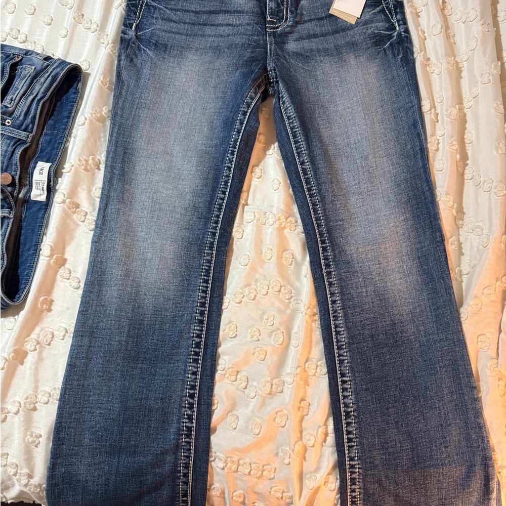 Miss Me Women's Faded Blue Boot Cut Jeans